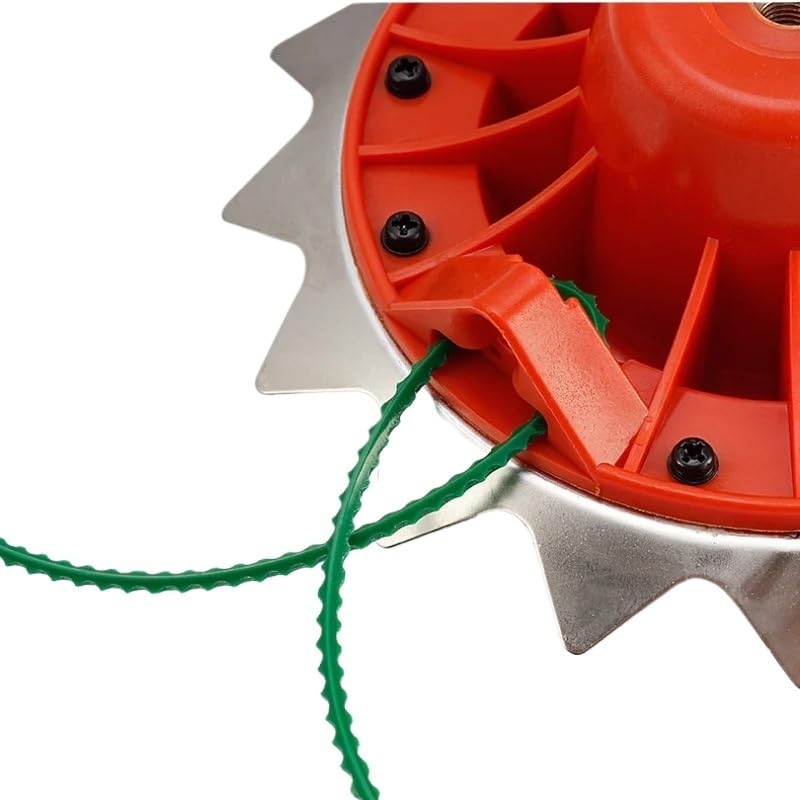 Cabezal de Corte de Doble Golpe con Hilo y Cuchilla for desbrozadora de Gasolina, Piezas de máquina cortadora de césped, Herramientas de jardín M10