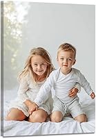 KALAWA Custom Canvas Prints 8x10 - Personalized Photo Wall Art, Framed Ready to Hang, Pet Family Pictures, Ideal Gift for Mom & Friends