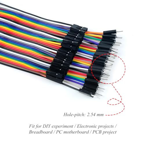 Image of 240pcs Multicolored Jumper Ribbon Cables 20cm 10cm Breadboard Prototyping Wires 40pin M-M, 40pin M-F, 40pin F-F Jumper Wire Kit for Arduino DIY Project (8 inch and 4 inch)