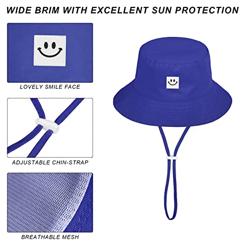Cooraby 5 Pack Baby Sun Hat Adjustable Smile Bucket Hat Sun Protective Cap For Toddler Baby Boys Girls (0-6 Months) #TOP2