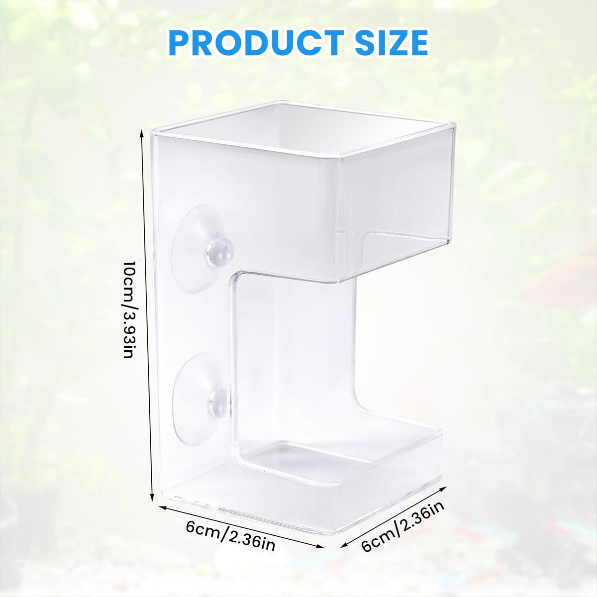 Aquarium Fish Feeder Feeding Tray with 2pcs Suction Cup - Image 2