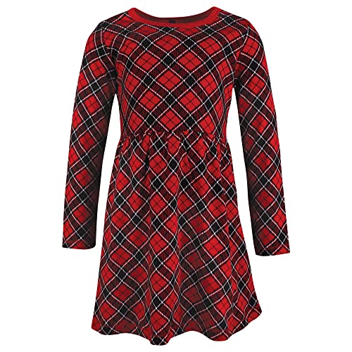 Hudson Baby Infant And Toddler Girl Cotton Dresses, Black Red Plaid, 5 Toddler #TOP2