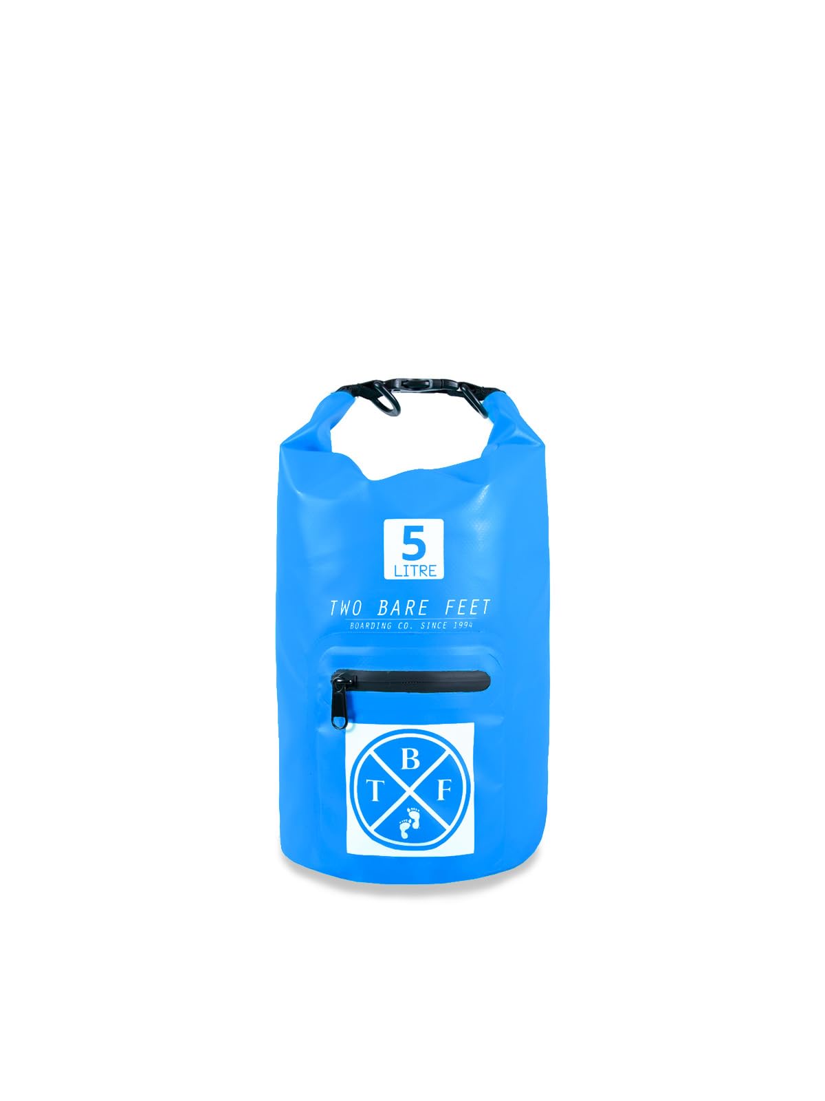 Two Bare Feet Waterproof Dry Bag - Lightweight Roll Top Sack for Swimming, Kayaking, Paddleboarding, Hiking, Camping & Beach - Keep Gear Dry & Safe (Blue, 5L)