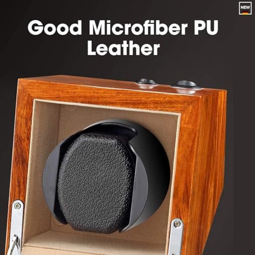FENOKD Automatic Watch Winder Box Storage Dispaly Case with Quiet Motor and 5 Rotation Modes for Most Wrist Watches