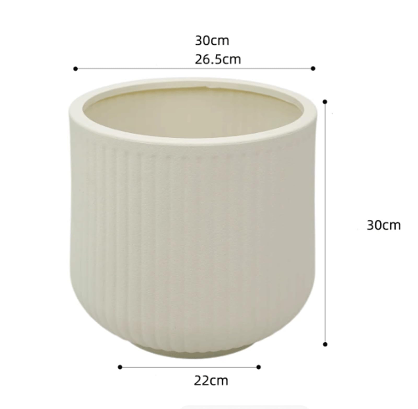 Doniczki Minimalistyczna plastikowa donica o dużych rozmiarach z pogrubionymi krawędziami na rośliny doniczkowe Doniczka ceramiczna(Duży)