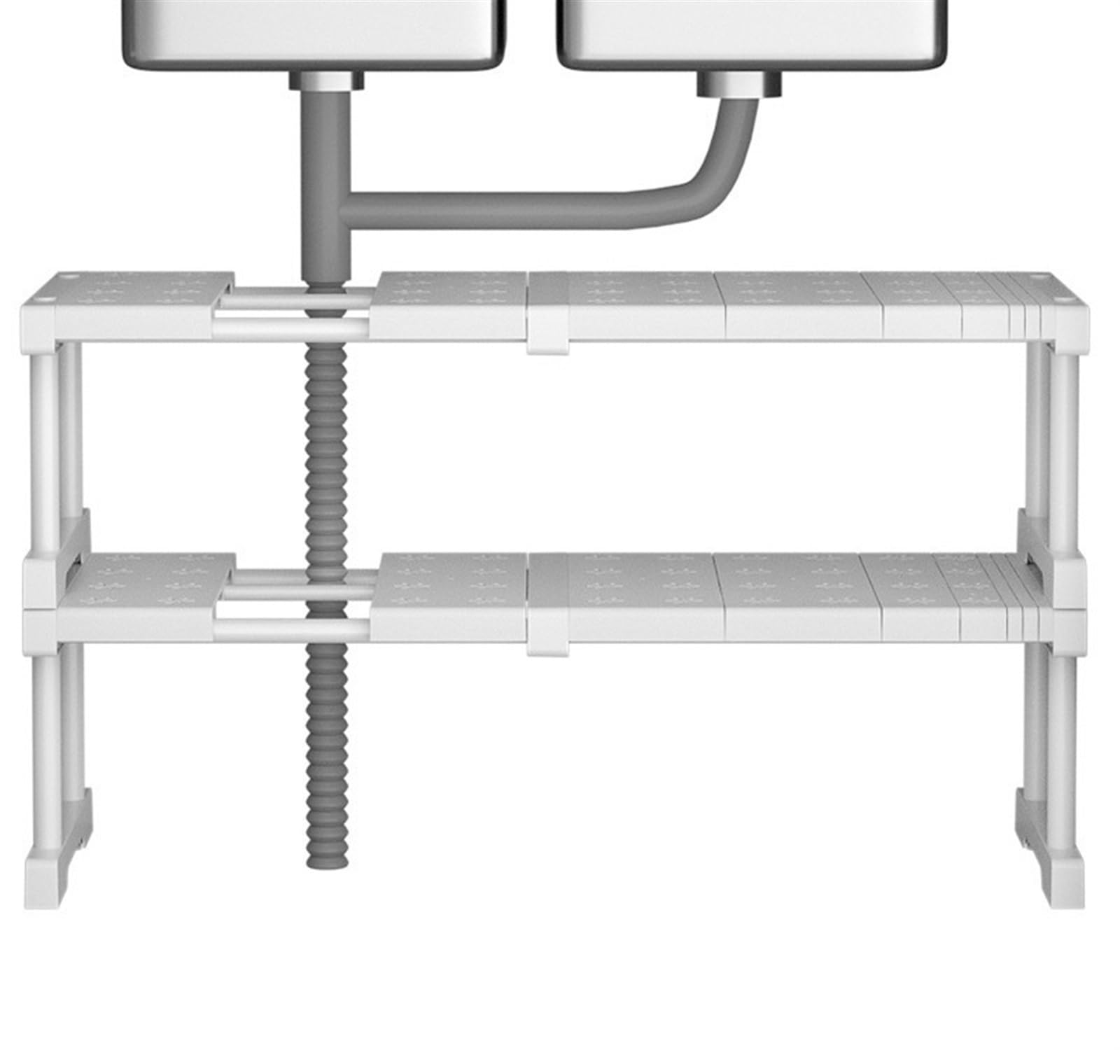 LMYSXAOZ Storage Cabinet Expandable Closet Shelf Organizer, Kitchen Rack Organizer for Under Sink Storage, Adjustable Shelf, Living Room