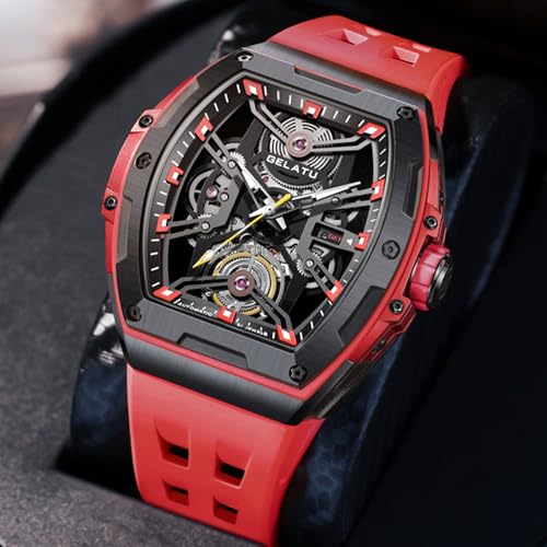 Image of OLEVS Men Automatic Watch Diamond Skeleton Mechanical Original Luxury Self Winding Wrist Watch for Men