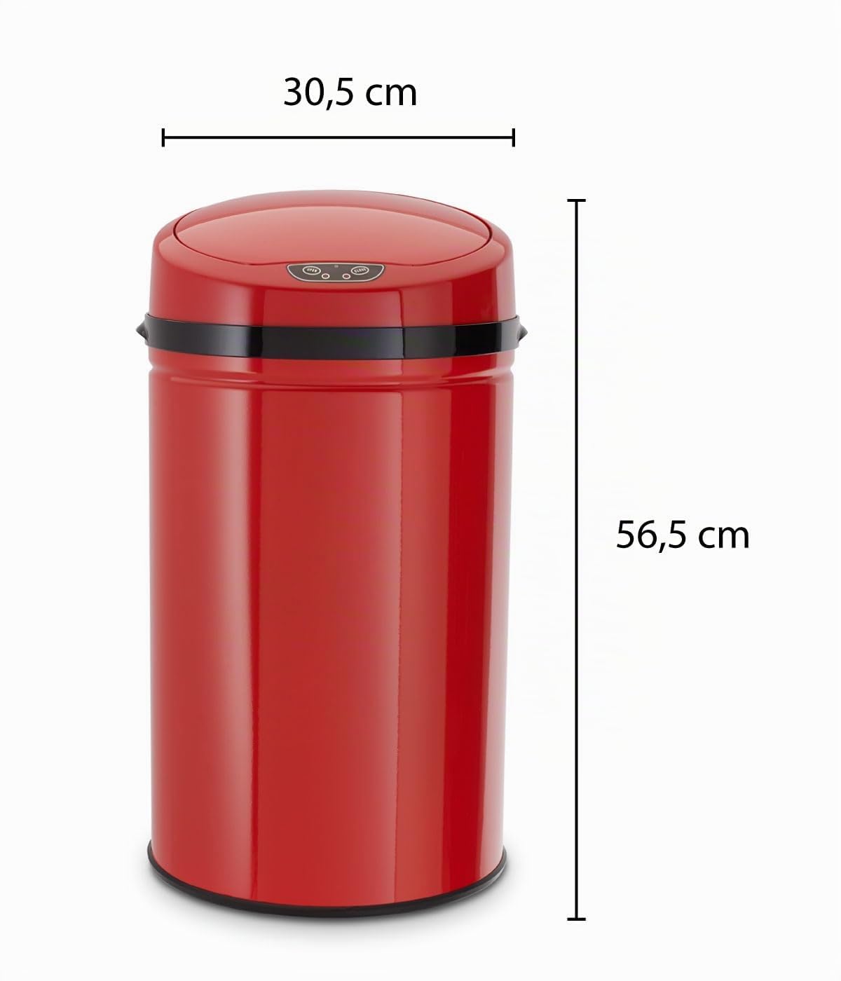 ECHTWERK papelera con sensor, sin contacto, papelera eléctrica, sensor de movimiento por infrarrojos, cuerpo de acero inoxidable, 30 Litros