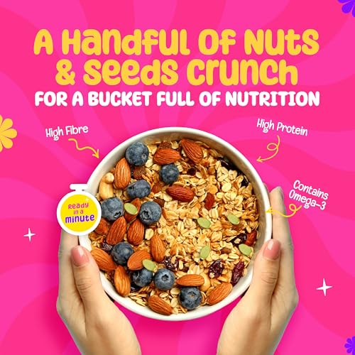 Image of Yogabar Nuts & Seeds Crunch Muesli, Super Save Pack, Wholegrain Breakfast, High Fiber Pouch (700 G)