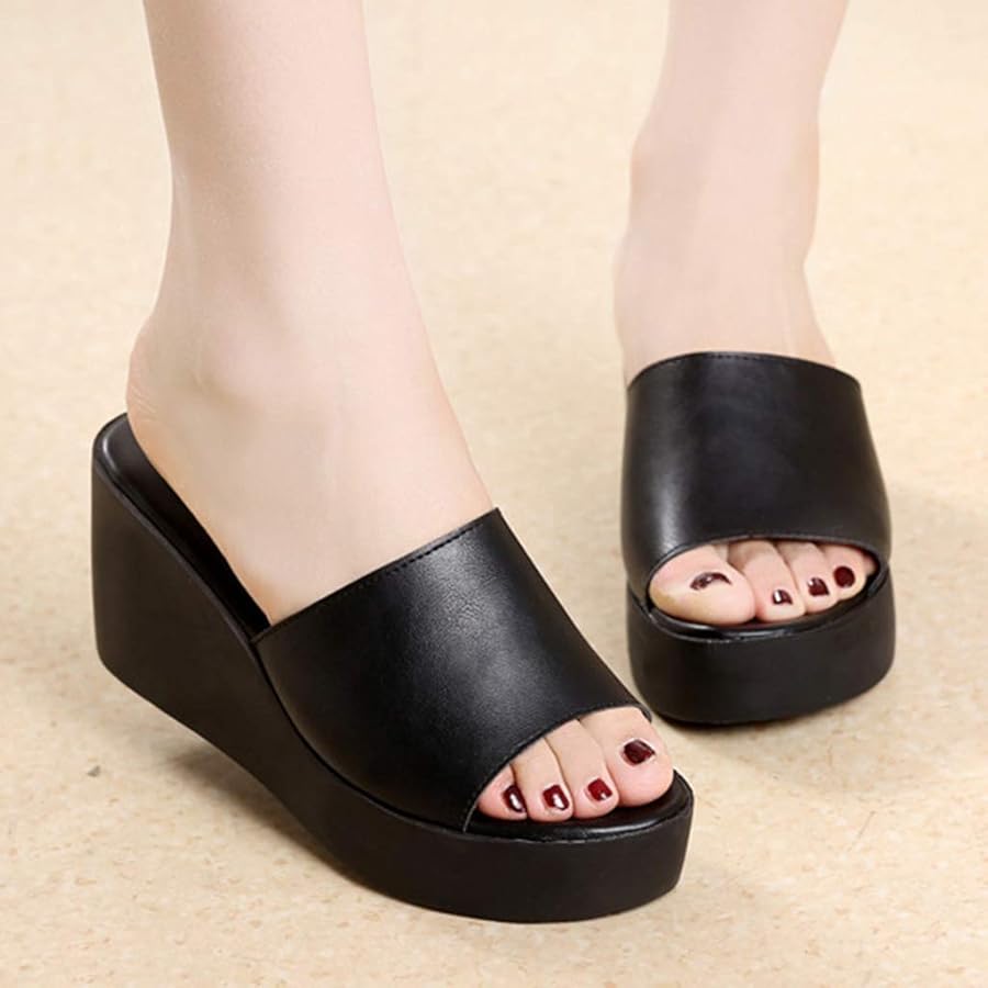 Amazon.com | ZSQBQ Summer Women Wedge Slippers Slides