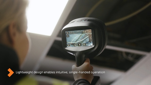 Image of FLIR Si1-LD Industrial Acoustic Imaging Camera for Detecting Compressed Air Leaks | Industrial, detect /locate /quantify leaks, on-camera cost analysis, MDLR 0.01 l /min at 2.5m, one-handed, WiFi