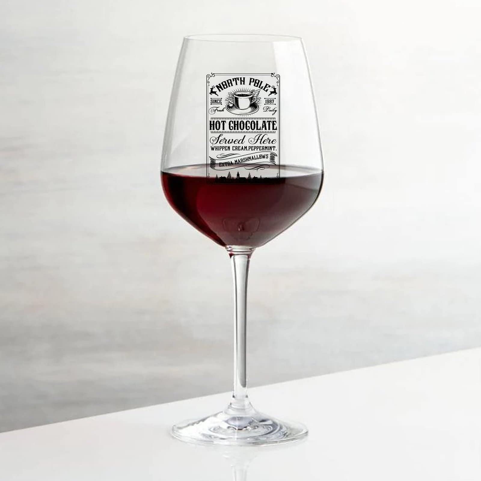 Bicchiere da vino rosso menta piperita regali per le vacanze per colleghi Set di 2 per coppia anniversario regalo di nozze regali personalizzati per donne e uomini 471,9 g