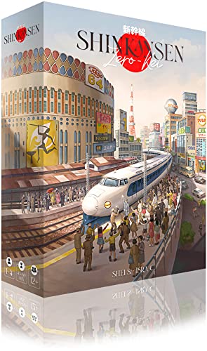 Shinkansen Zero-Kei Board Game | Strategy Game | Train Route Building Game | Fun Railroad Network Game for Adults and Kids | Ages 12+ | 1-4 Players | Average Playtime 45-60 Minutes | Made by Ludonova