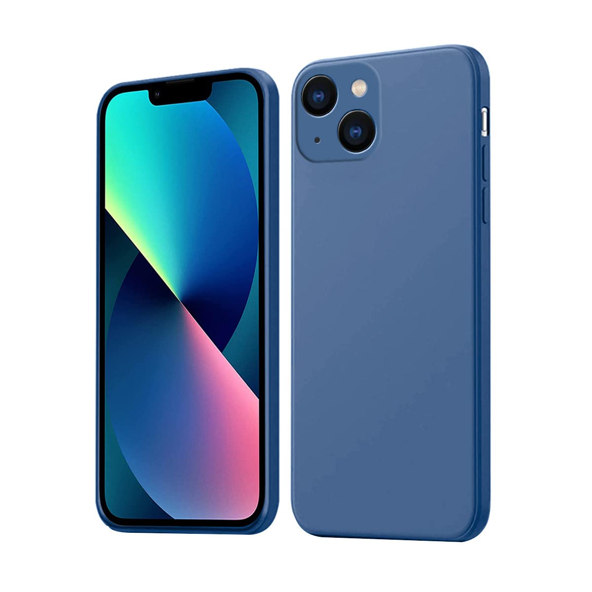 LIRAMARK Silicone Soft Back Cover Case for Apple iPhone 13 (Silicone Blue) (B0BBVCHKVQ) Amazon Price History, Amazon Price Tracker