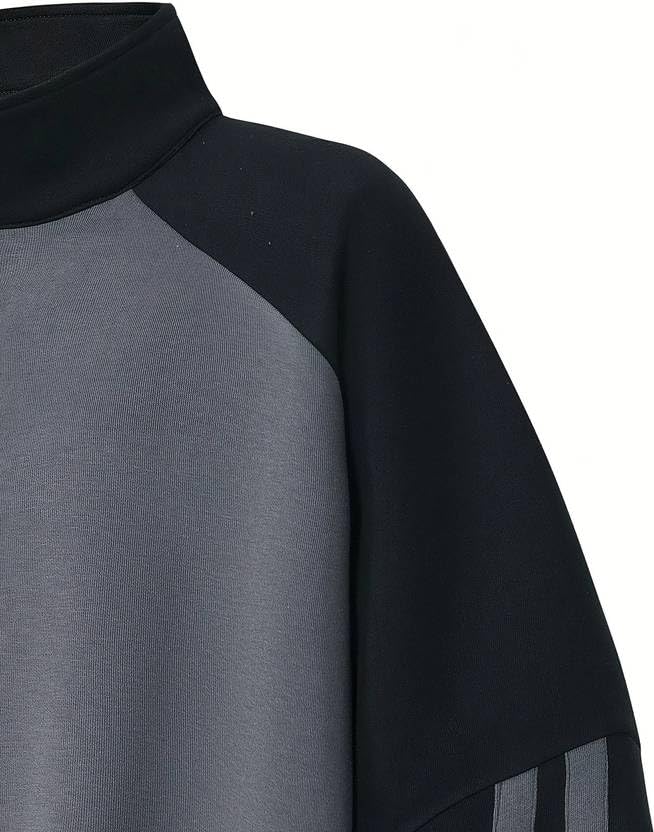 Image of Half Ziper Self Design Sweatshirt for Men(DC-HZS-P)