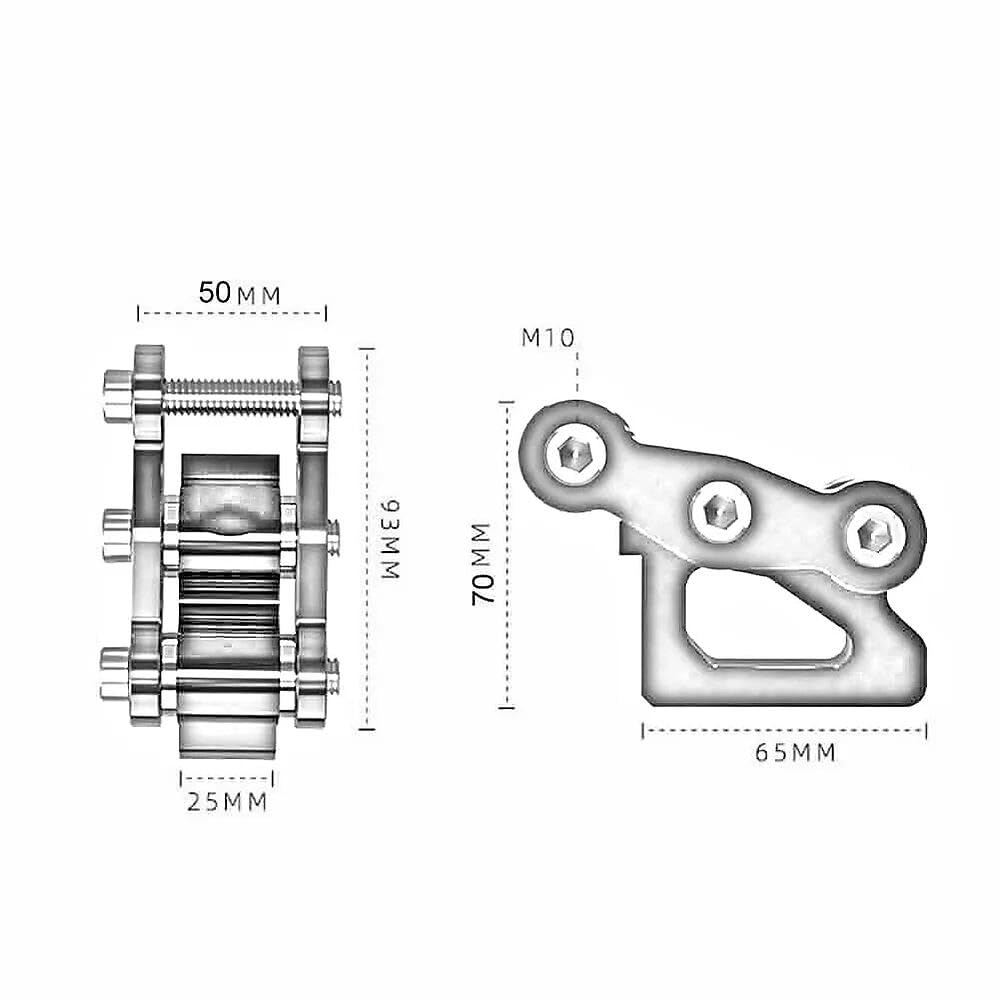Sospensione per abbassamento ammortizzatore posteriore compatibile con GROM MSX125 SF 2013-2020 LC150 Exciter150 pollici billet moto (rosso)