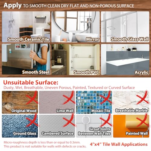 Image of TAILI Grab Bars for Bathtubs and Showers 2 Pack Suction Grab Bar, Heavy Duty Shower Handle Removable Bath Handrails for Seniors and Elderly, Bathroom Safety Grip No Drilling Waterproof, Wood Grain, G9