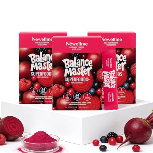 NEWELLME Organic Beetroot Super Reds Powder, Nitric Oxide Boost & Daily Energy Support...