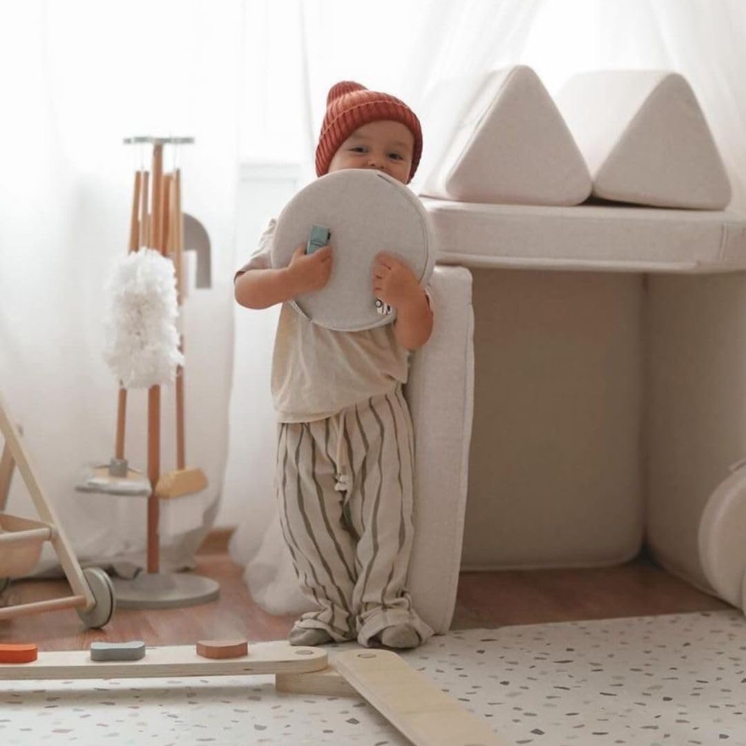 Mamabrum, kit de Nettoyage en Bois, Support de Rangement en Bois, Pelle, Balai, vadrouille avec Tampon Doux, plumeau, kit de Nettoyage pour Enfants, Balai pour Enfants