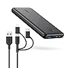 Anker Powerline II 3-in-1 Cable, Lightning/Type C/Micro USB Cable & Anker Portable Charger, 313 Power Bank (PowerCore Slim 10K) 10000mAh Battery Pack with PowerIQ Charging Technology