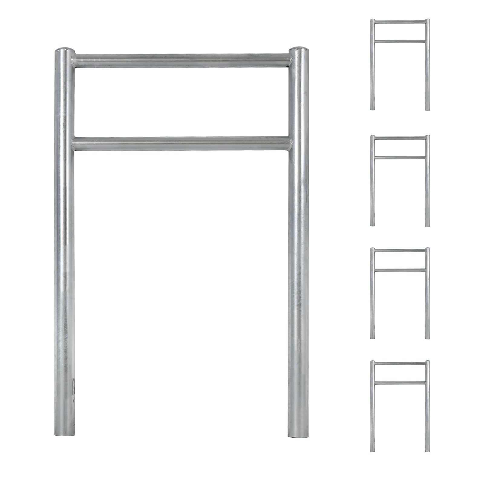 TRUTZHOLM 5x Fahrradanlehnbügel mit Knieholm 115x75 cm Stahl feuerverzinkt Ø 60 mm Anlehnbügel zum Einbetonieren Fahrradbügel Fahrradständer Parker Diebstahlsicherung Fahrrad Anlehner