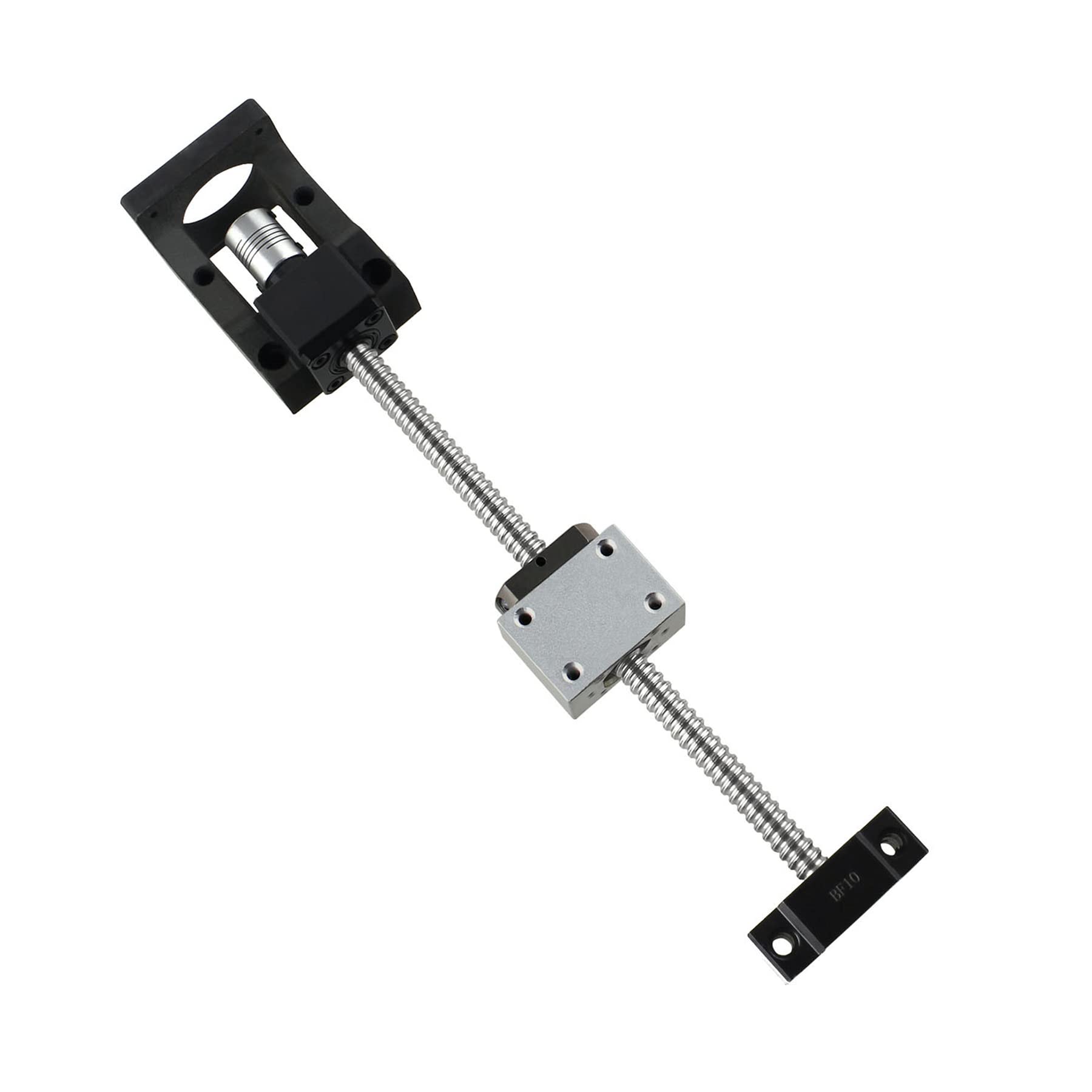 CNCMANS SFU1204 Lot de vis à billes 400 mm 12 mm en acier inoxydable avec support BK10/BF10 roue à main 8 x 80 mm boîtier écrou, pièces CNC pour fraiseuse