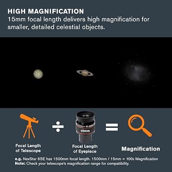 Celestron Ultima Edge - 15 mm Düz Alan Mercek - 1,25 inç
