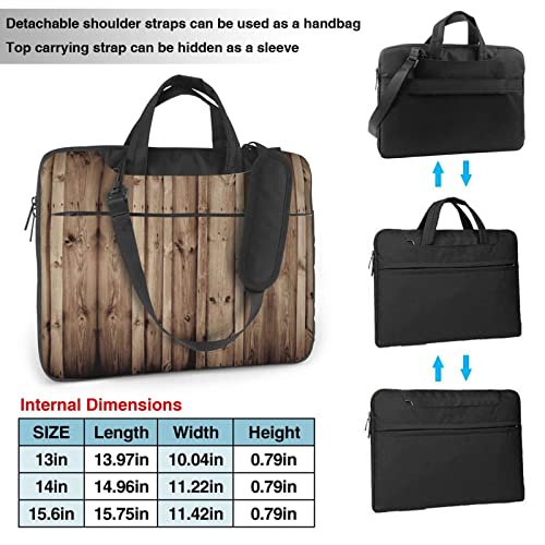Maletín para laptop de 13 a 15.6 pulgadas con diseño madera miniatura 3