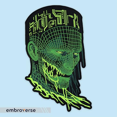 Écusson brodé science-fiction pour gilet denim motard - 4