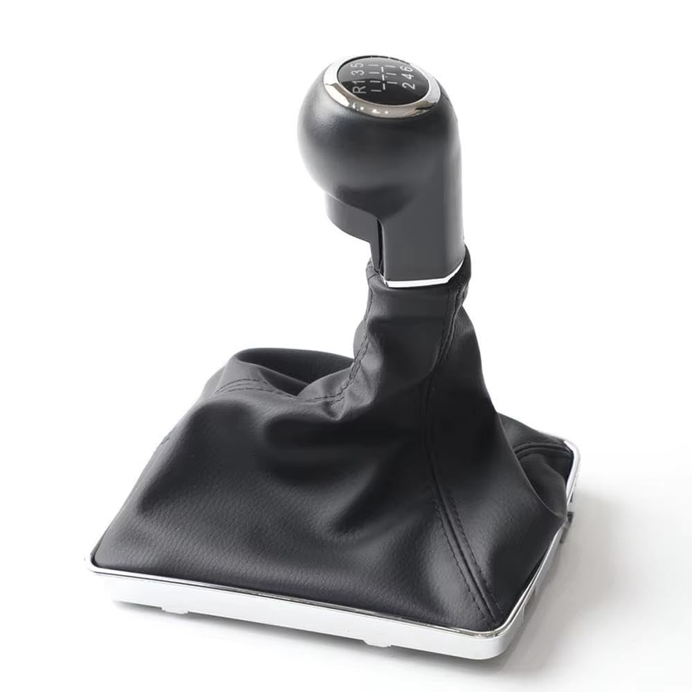 Ydxherta 6 Speed Gear Shift Knob Lever Shifter 5 With Leather Gaiter Boot Cover For Auxhall For Opel For Astra Iii H 1.6 2004-2010 Auto Parts(6 Speed)