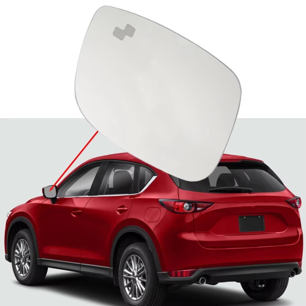 vetro retrovisore Per Mazda Per CX-5 2017-2023 Sinistro Lato | destro Riscaldato Vetro specchio Specchietto retrovisore Con Angolo cieco(Left)