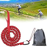 Foreverup 3M Abschleppseil Fahrrad Kinder, Fahrrad Abschleppgurt Elastisch, Fahrrad Bungee Abschleppseil, Fahrrad Abschleppgurt, für Mountainbikes, Fahrrad, E-Bikes, Tragfähigkeit 500 lbs/225 Kg(Rot)