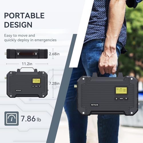 Image of (3rd Gen RT97) Retevis RT97L GMRS High-Power Repeater, IP66 Waterproof, Long Range Base Station Compatible with Raspberry Pi for Emergency, Farms, Remote Areas & Home Use (1 Pack)