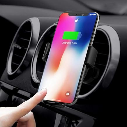 baoqsure Automatic Clamping Wireless Car Charger Air Vent Phone Holder
360 Degree Rotation USB Charging Mount Bracket For iPhone 8/8+/X
Samsung Galaxy S9 /S8 /S7 /S7 Edge/Note 8 S6/S6 Edge : Accesorios para
coches