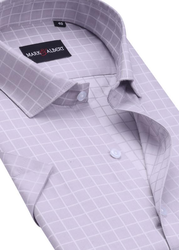 Image of MARK & ALBERT Mens Half Sleeves Checkered Regular Shirt