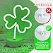 InnovTools Shamrock Neon Sign, St. Patrick's Day Decorations with USB/Battery Powered, LED Clover Lucky Green Neon Lights for Man Cave Bar Pub Home Party Room Wall Decor (Shamrock With Holder Base)
