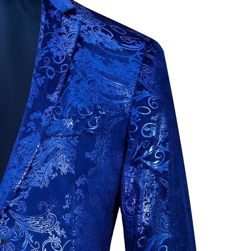 Mens Floral Suit JacketNotched Lapel Slim Fit Two Button Stylish Blazer Dinner Party Prom Wedding Tuxedo Jacket4