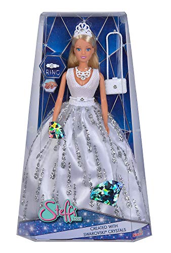 Simba 105733466 - Steffi Love Glitzerkleid, veredelt mit Swarovski Kristallen, Puppe 29cm, mit Ring für das Mädchen – Bild 7