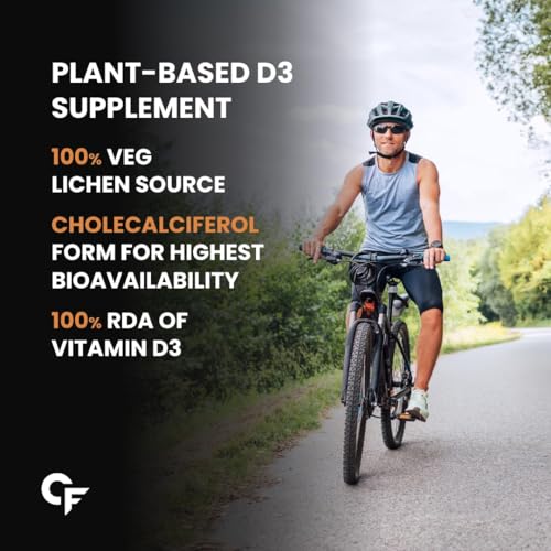 Image of Carbamide Forte Vitamin D3 K2 Supplement | Vitamin K2 MK7 to Support Bone & Heart Health | Veg D3 - Lichen - 10 Tablets