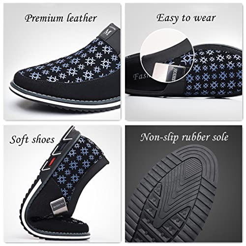 Veslexth Mens Casual Shoes Business Silp-on Fashion Leather Loafers Comfort Walking Driving Luxury for Male Work Office Dress Outdoor Breathable Sneakers2