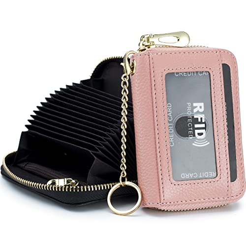 Image of imeetu Rfid Credit Card Holder,Genuine Leather Businese Card Case,Rfid Blocking Wallet for Women & Men