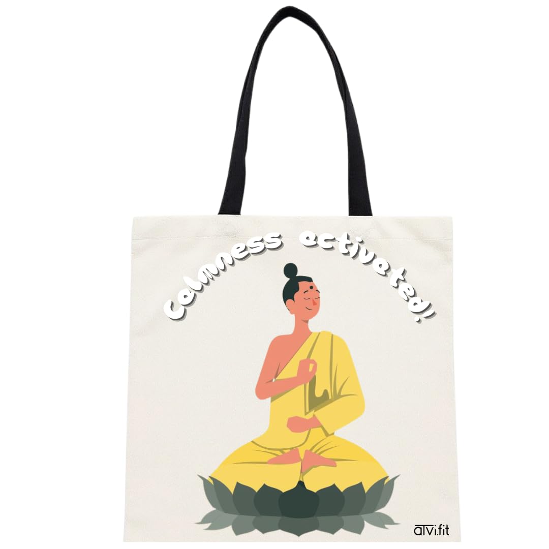 Trendy Cotton Tote Bags for Women Designs - 15.5"x15" - Perfect for College, Office, Yoga, and Everyday Use-picture-36