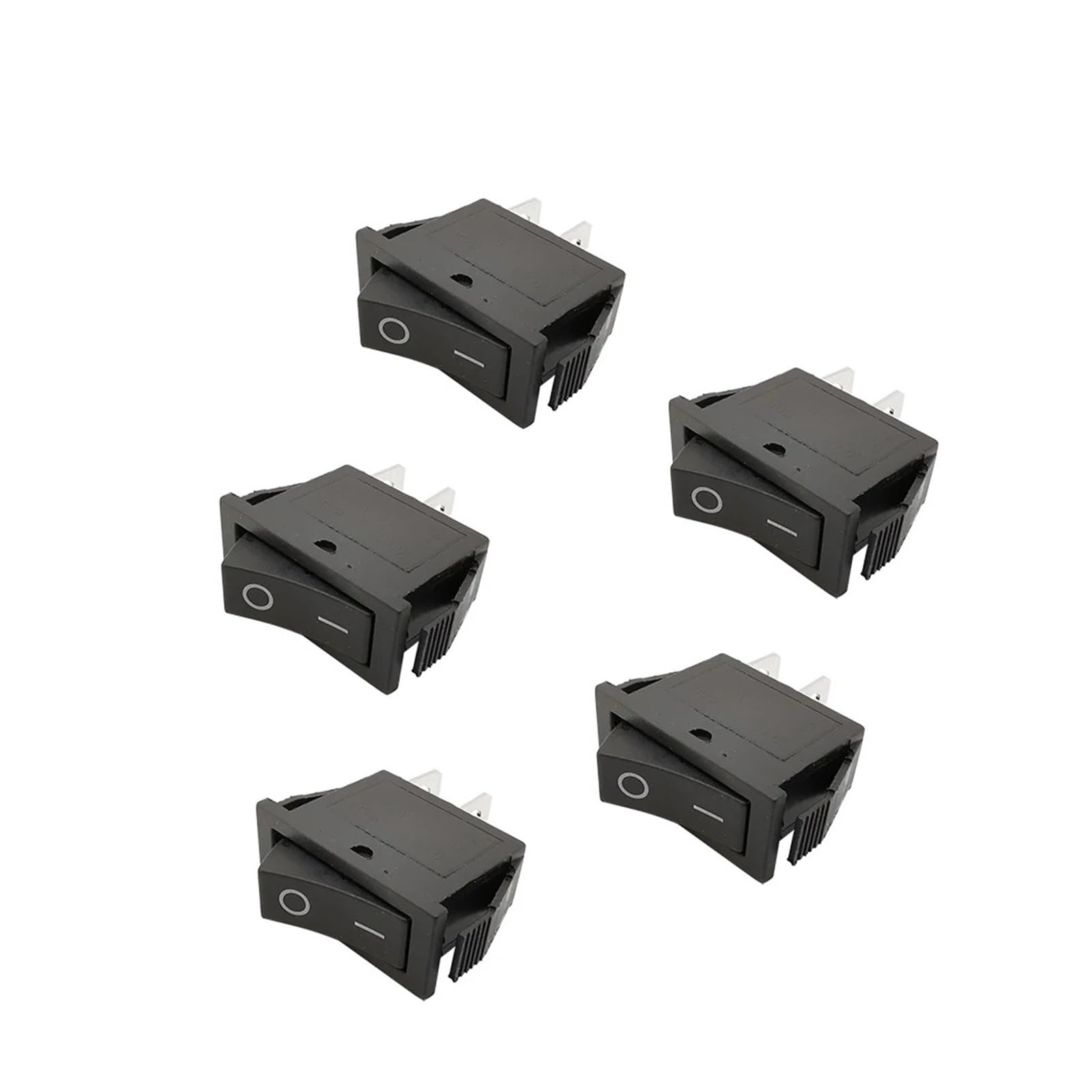 CYVXCPPGI 5Pcs/Lot ON-Off AC 16A/250V 20A/125V Power Switch 30x13mm ON-Off 2 Pin Boat Ship Type Switch Black