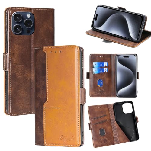Jiajihua Funda Compatible con Vivo V19 Funda para teléfono Soporte abatible Ranura para Tarjetas Cierre magnético Brown