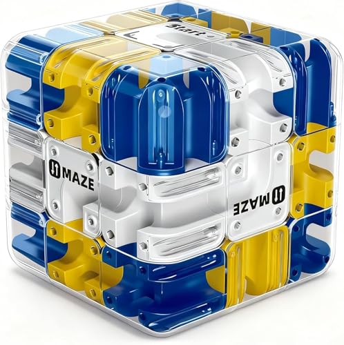 ROMANVIC Zauberwürfel 3D Labyrinth Würfe Großes Labyrinth Kugel 3D Puzzles Spielzeug Interaktives Praktisches Gehirntrainings Spielzeug Stressabbau Für Klassenzimmer Familientreffen Schulen Partys
