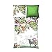 Produktbild fleuresse Mako-Satin Bettwäsche Bed Art S Regenwald Exotic grün 1 Bettbezug 155 x 220 cm + 1 Kissenbezug 80 x 80 cm