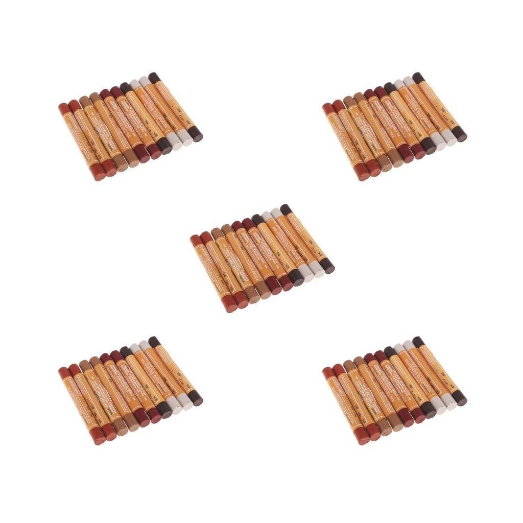 Juego de 5 lápices de cera para retocar muebles de madera, 10 unidades, para reparar arañazos