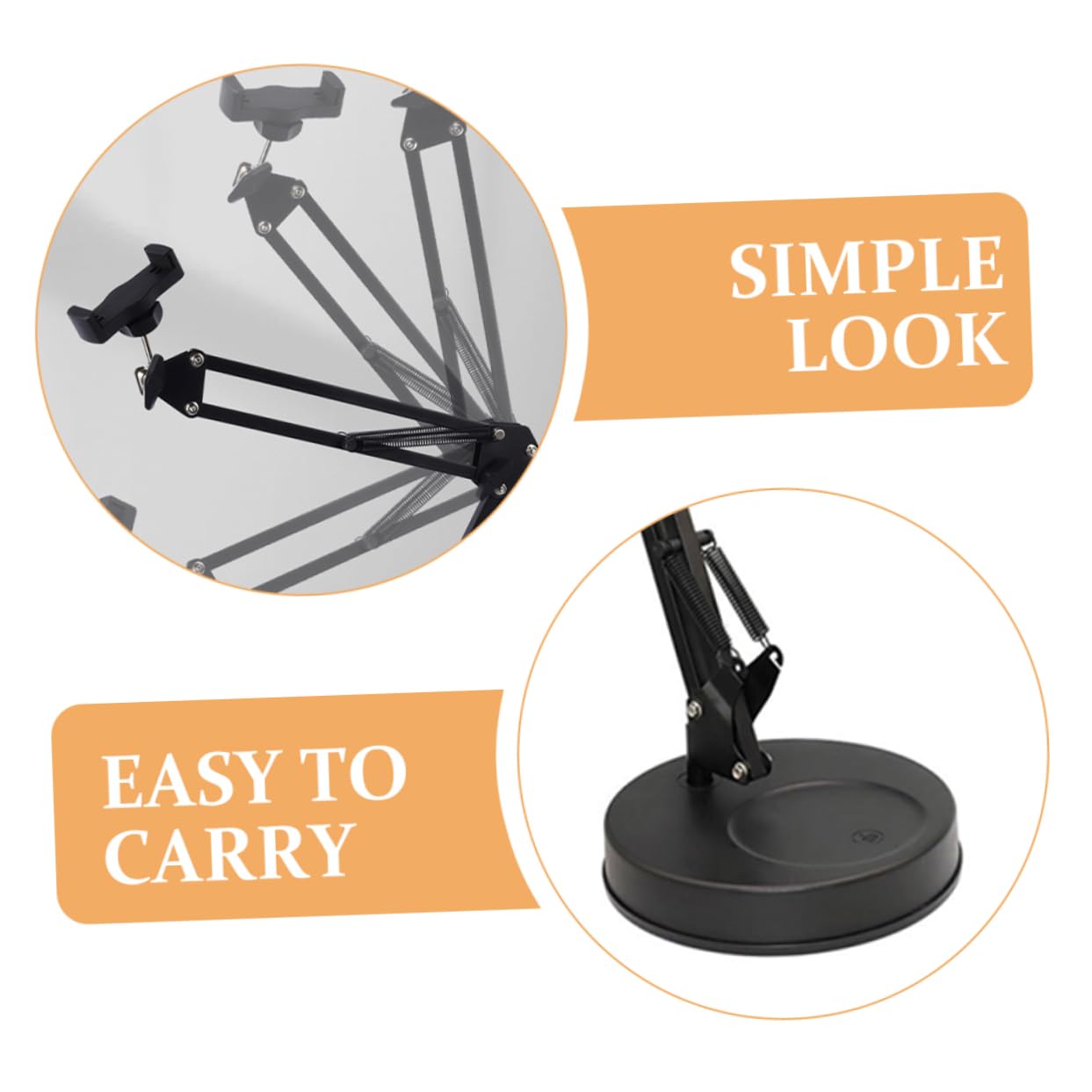 Gatuida Soporte de Escritorio para Teléfono Móvil Ajustable, Soporte para Teléfono Móvil Brazo Flexible y Estructura Duradera para Fotografía y Captura de Imágenes