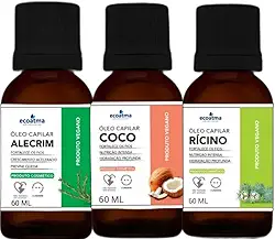 Óleo De Rícino Coco E Alecrim Terapia Capilar 60ml Cada - Premium