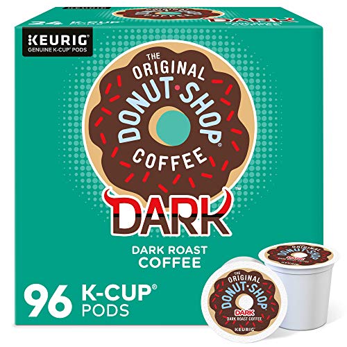 Image of The Original Donut Shop Dark, Single-Serve Keurig K-Cup Pods, Dark Roast Coffee Pods, 96 Count